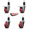 Service Caster 3.5'' Red Poly Swivel 1-5/8'' Expanding Stem Caster Set 2 Total Lock Brakes, 4PK SCC-EXTTL20S3514-PPUB-RED-2-S-2-158 - alternate 5